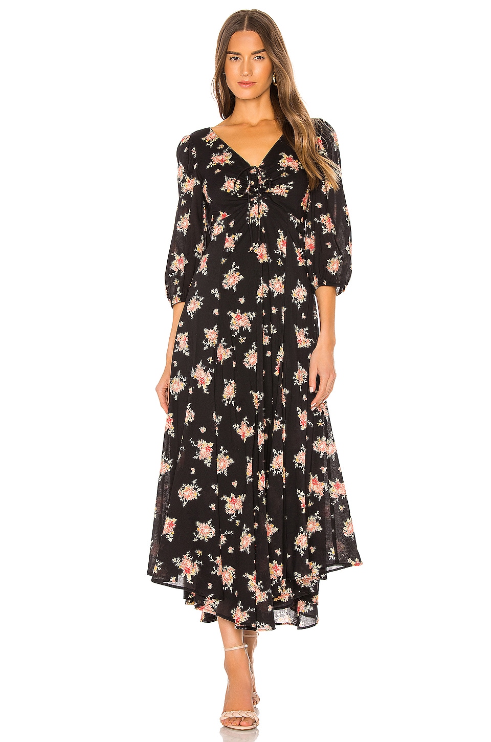 free people black combo dress