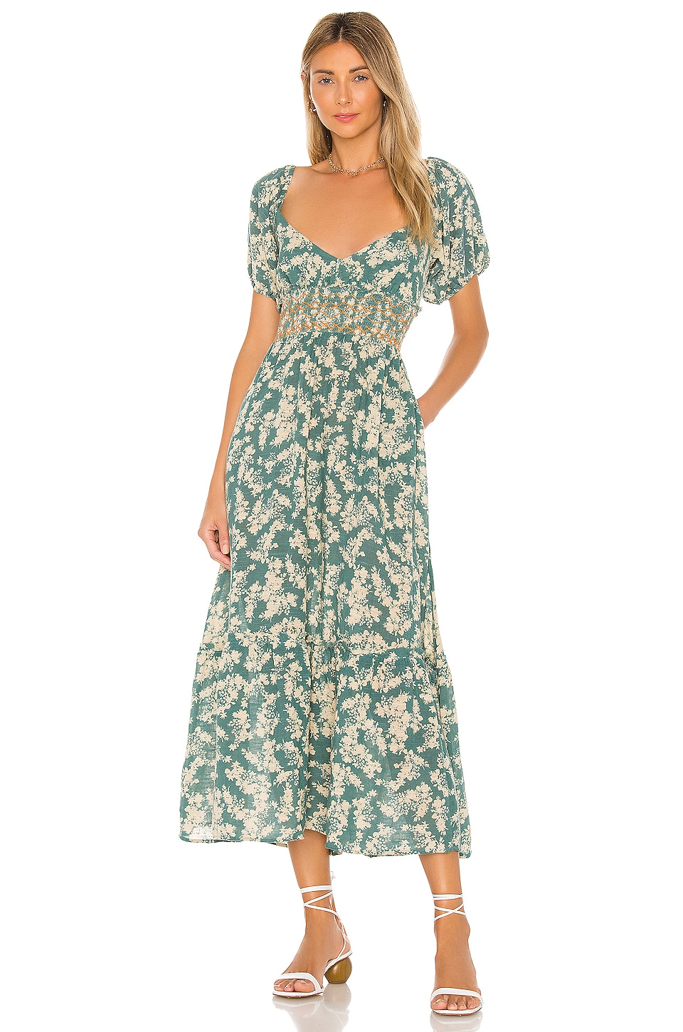Free People Ellie Printed Maxi Dress in Green | REVOLVE