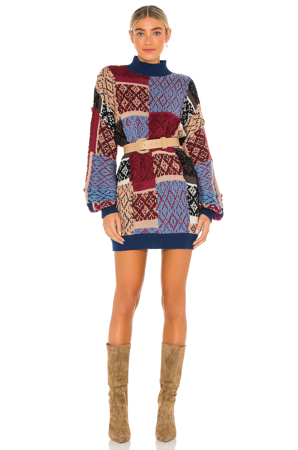 Free People Patched Argyle Dress in Ivy League Combo | REVOLVE