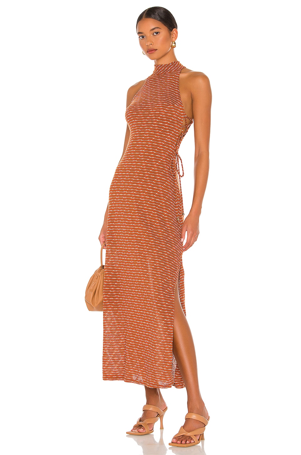 Free People Frankie Maxi Dress in Brown Combo
