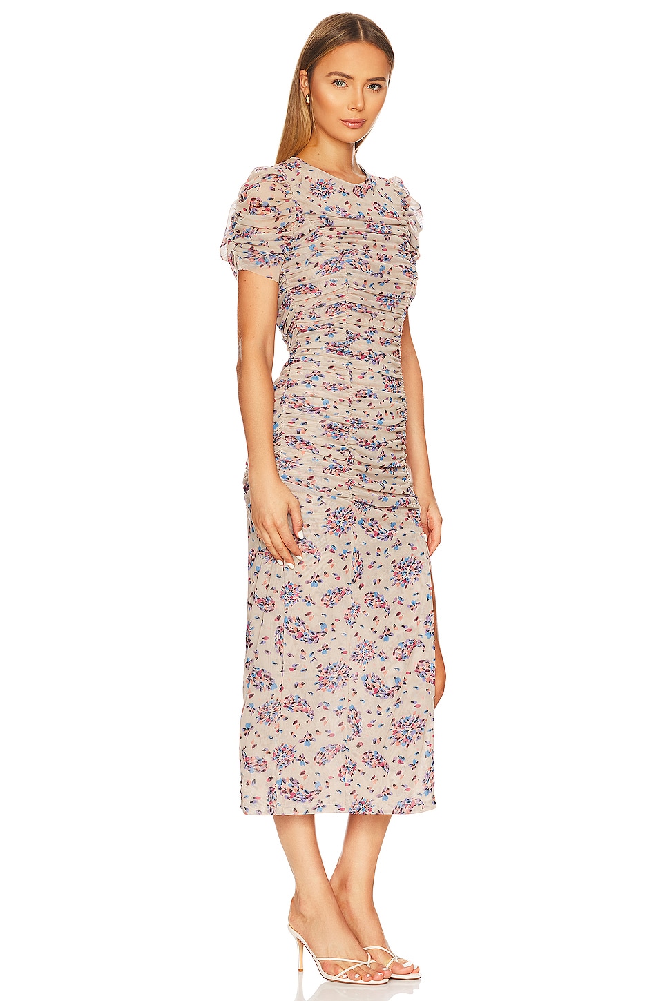 Free People Briella Midi Dress in Tea Combo