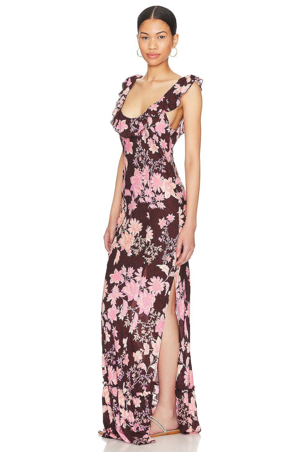Free People Remind Me Maxi Slip Dress in Dark Chocolate | REVOLVE