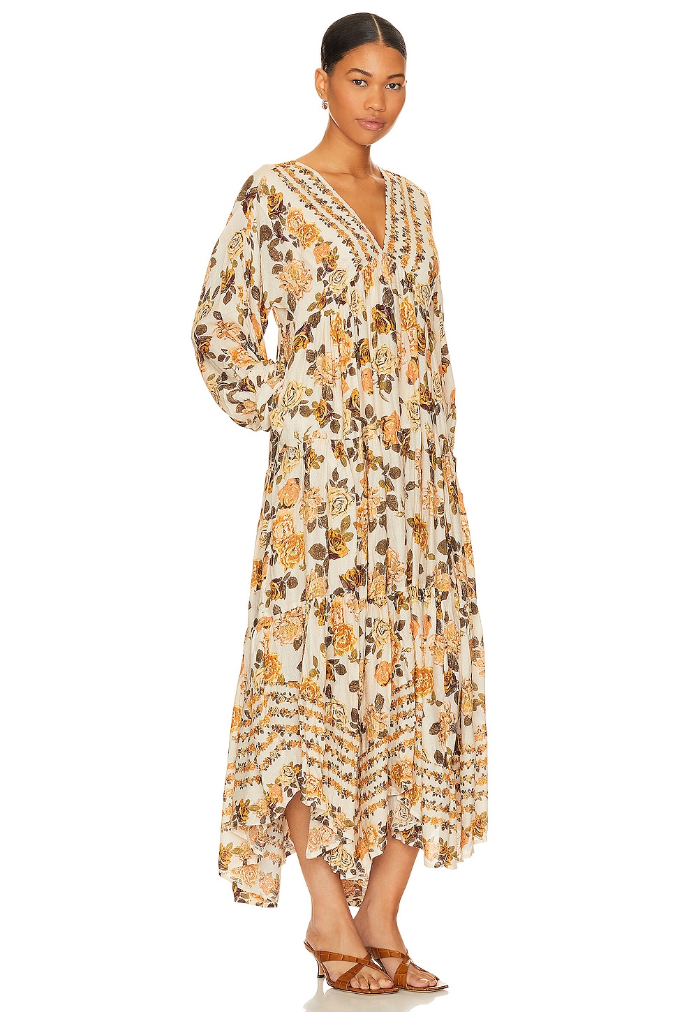 Free People Rows Of Roses Maxi Dress in Ivory Combo | REVOLVE