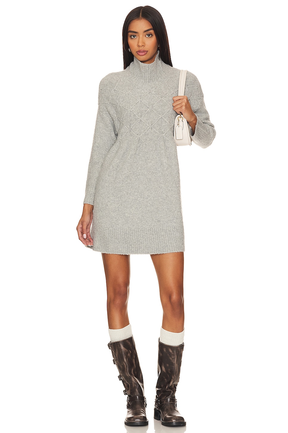 Free People Jaci Sweater Dress in Heather Gray | REVOLVE