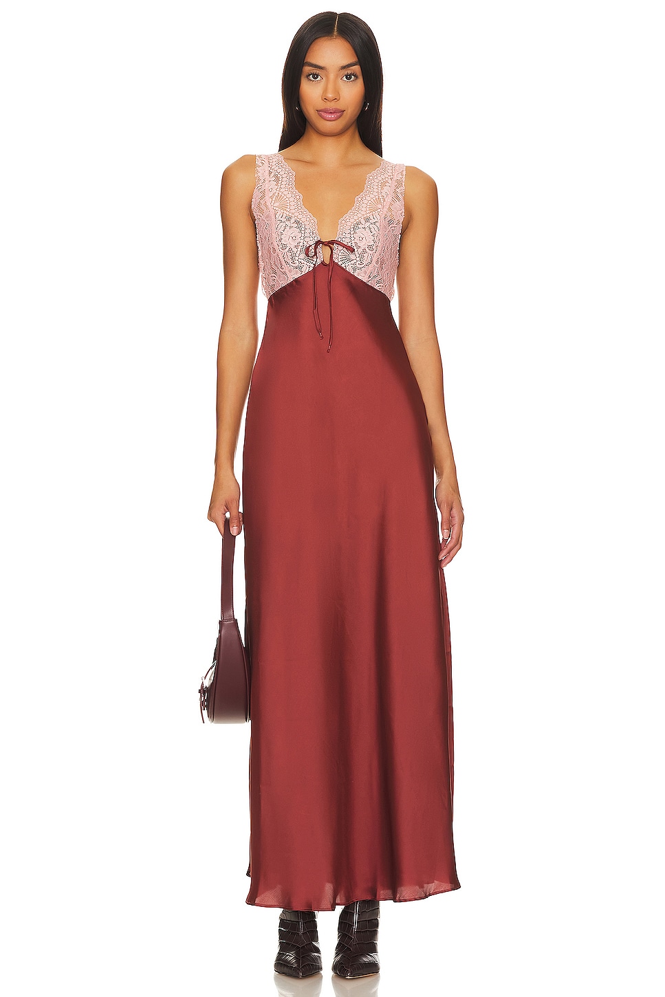 Free People x Intimately FP Country Side Maxi Slip in Sparkling Cider