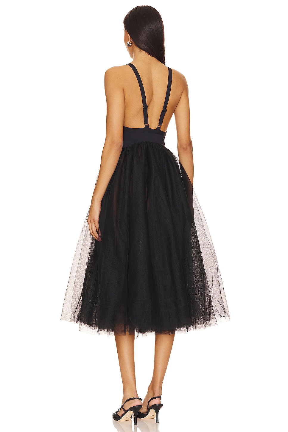Free People x Intimately FP Let's Talk Tutu Slip Dress In Black