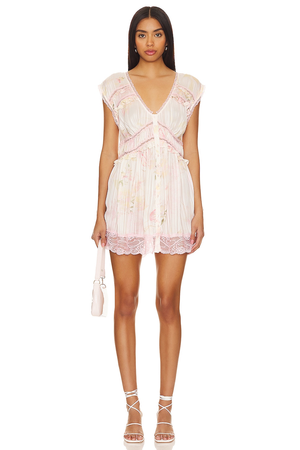 Free People Spring Fling Mini Dress in Tea Combo REVOLVE