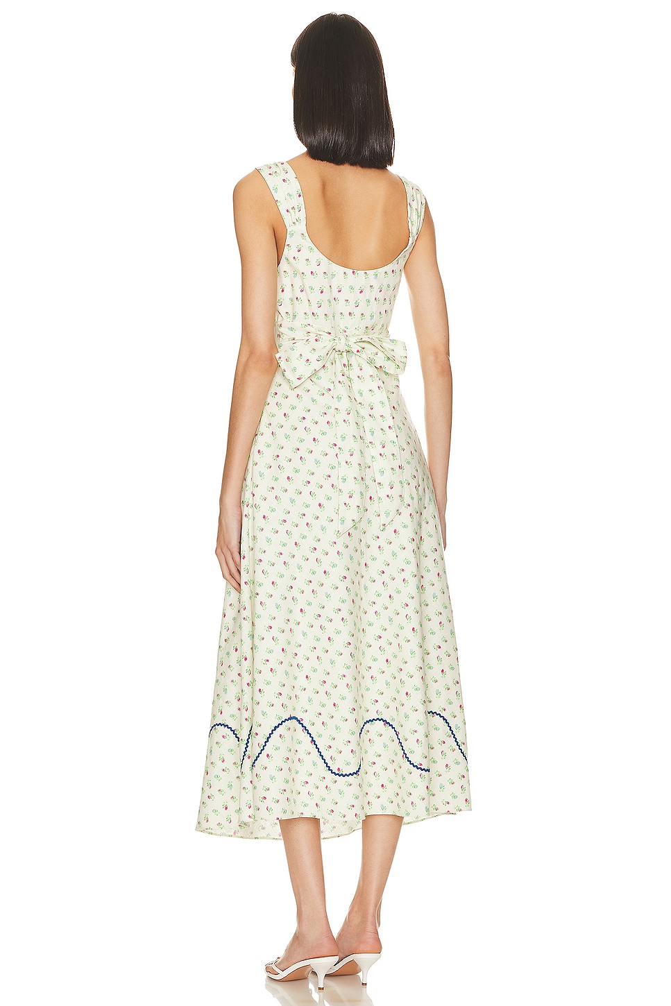 Sweet Hearts Midi Dress In Ivory Combo