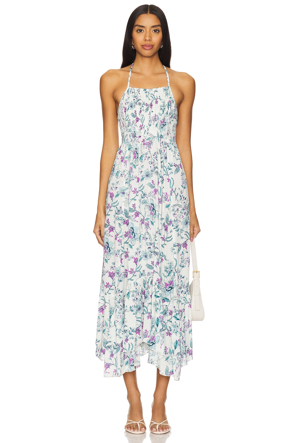 Heat Wave Printed Maxi Dress In Floral Combo