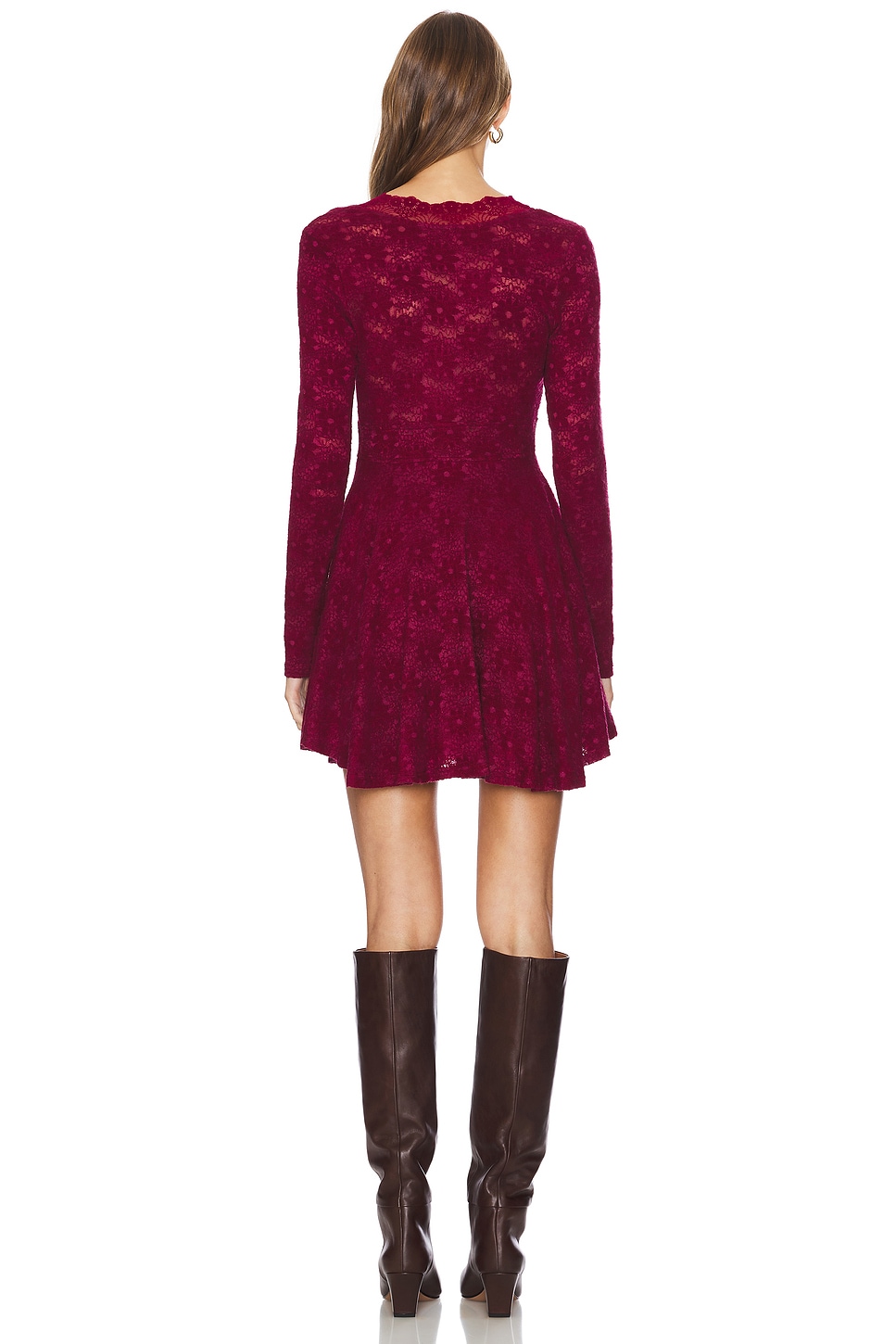 Free People All Yours Mini Dress in Red Plum REVOLVE