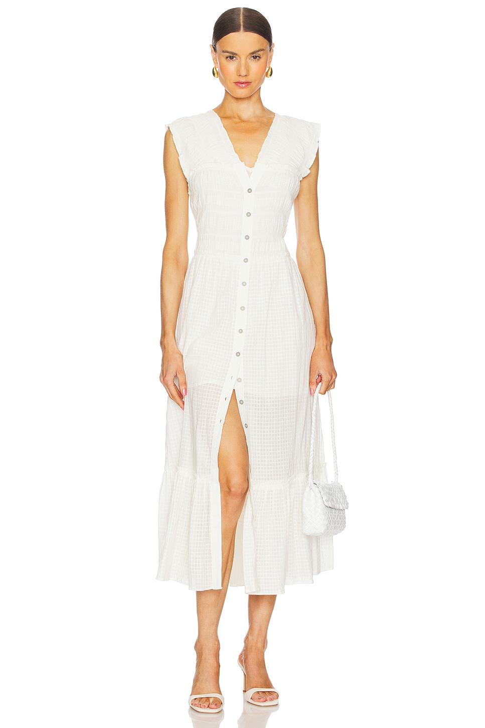 Free People Desert Dazed Midi Dress in Clean Ivory | REVOLVE