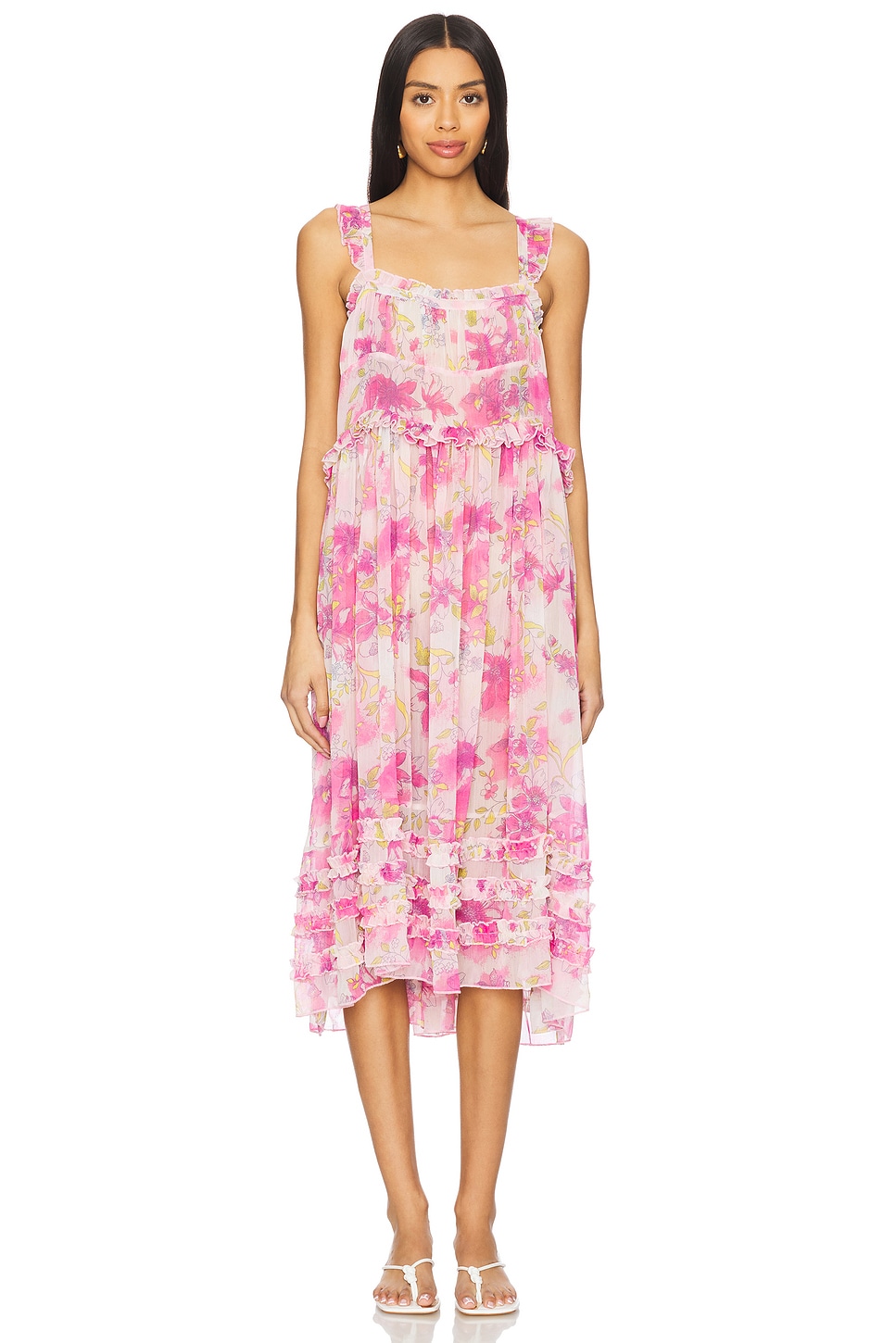 knee length dresses for ladies FREE PEOPLE SWEET NOTHINGS MIDI DRESS – IMWRTHY