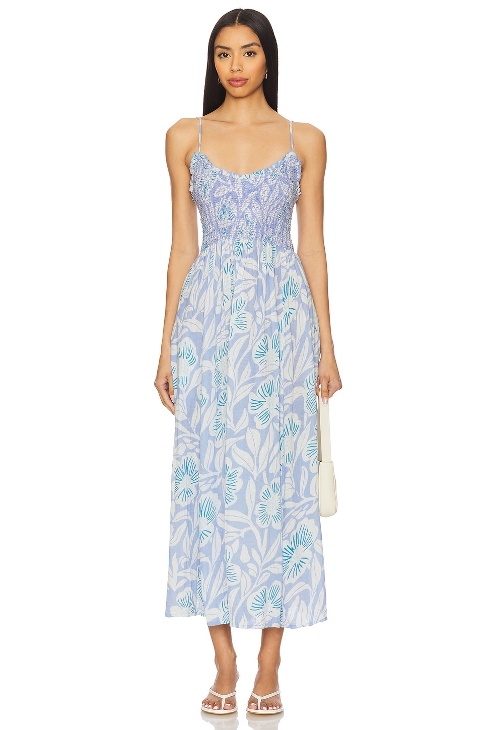 (取寄) フリーピープル レディース スウィート ナッシングス ミディ Free People women Sweet Nothings Midi Blue Vista Combo Free People Sweet Nothings Midi Dress in Blue Vista Combo | REVOLVE