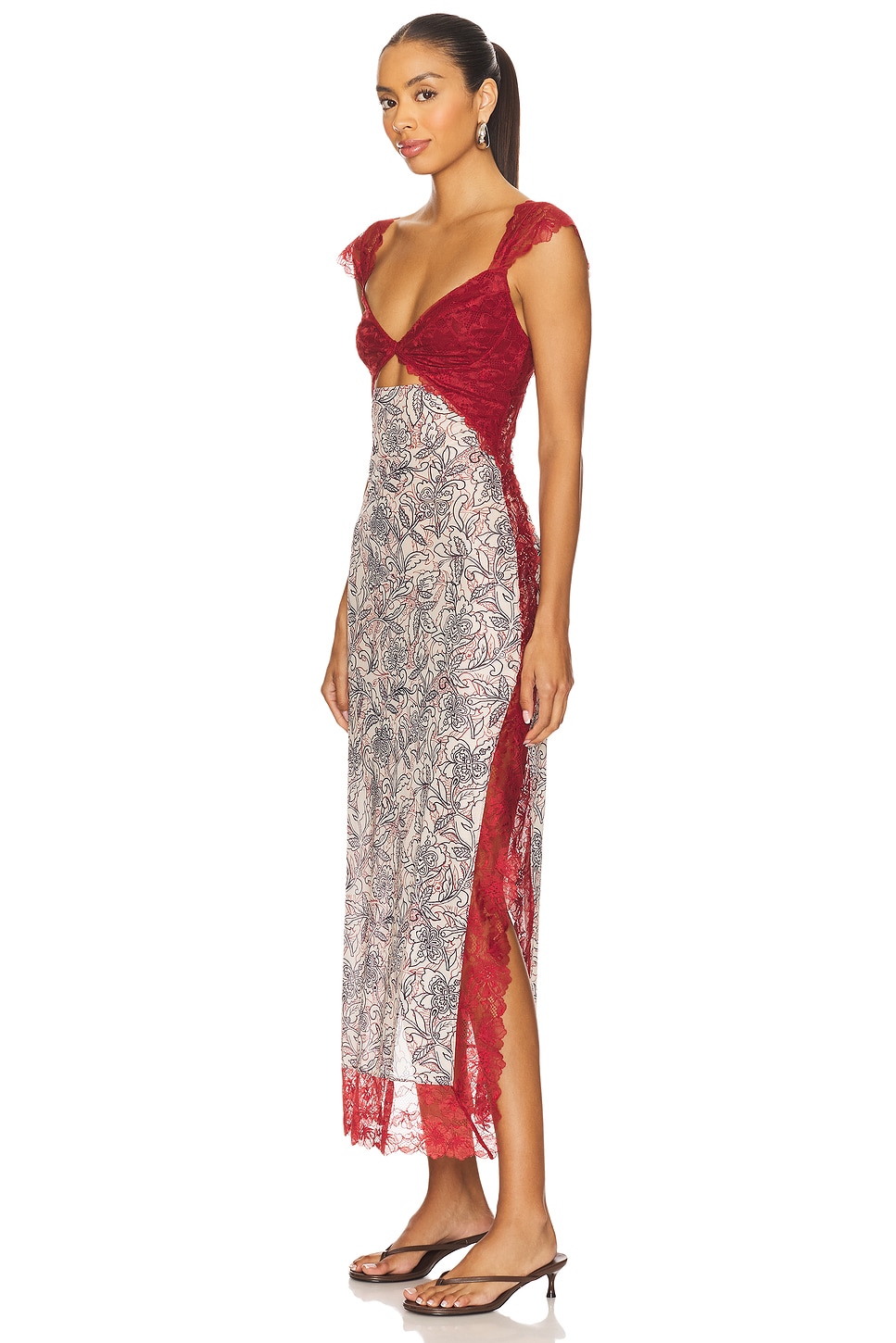 Free People - x Intimately FP Suddenly Fine Maxi Slip Dress In Birch Combo  | Plush