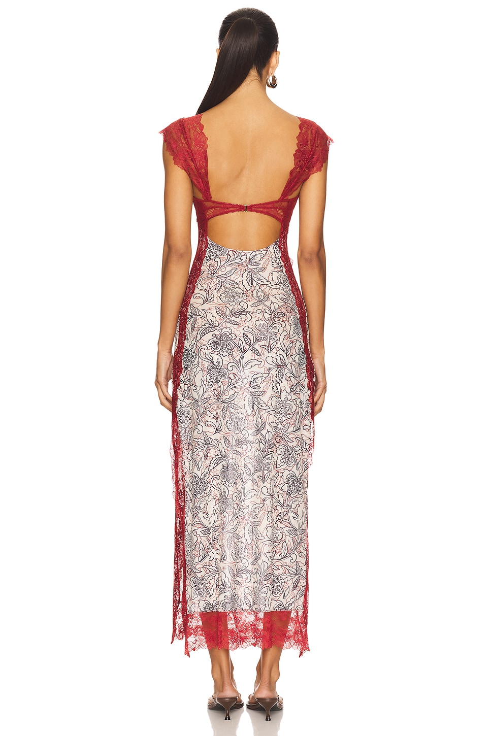 x Intimately FP Suddenly Fine Maxi Slip Dress In Birch Combo