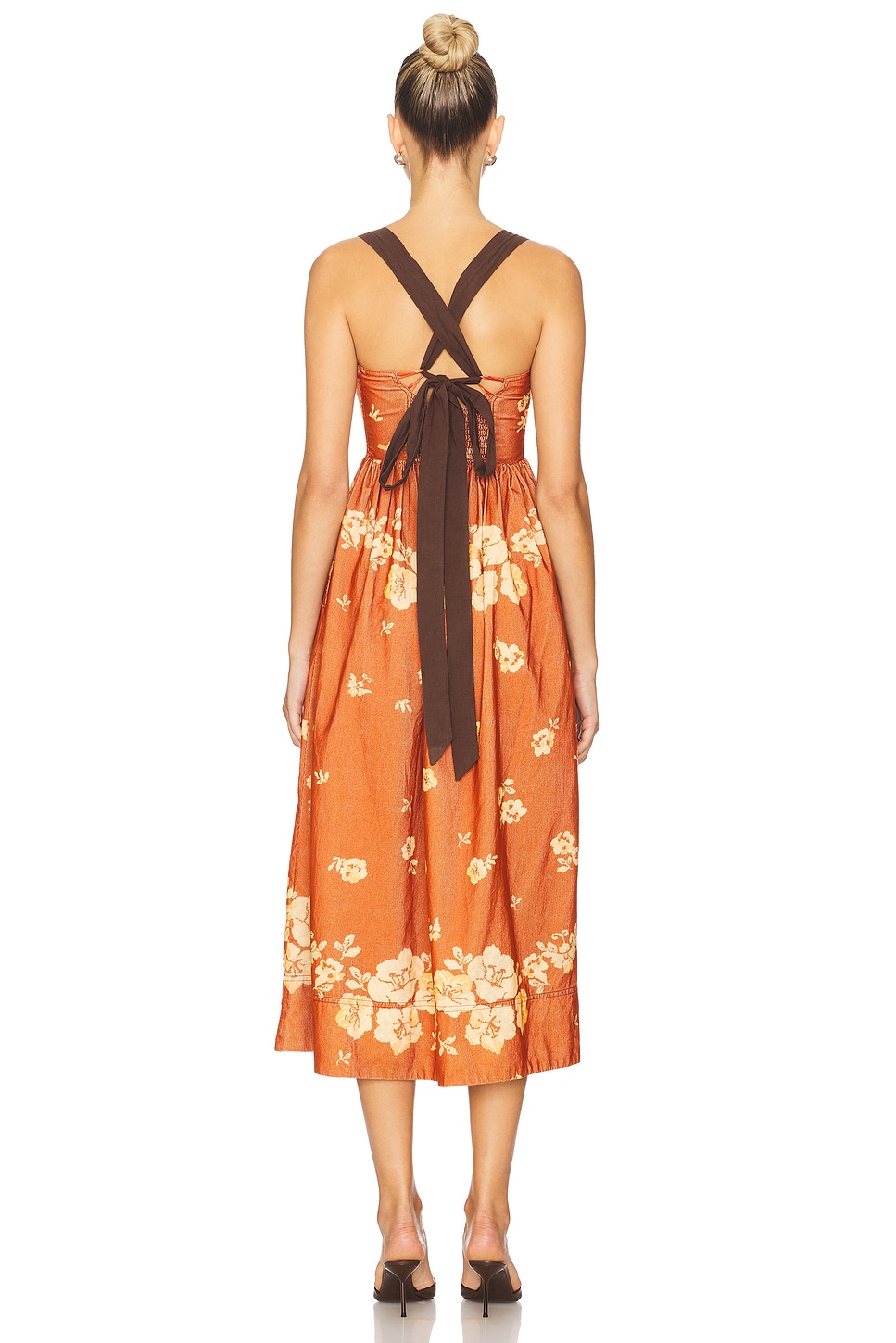 Free People Until Dawn Midi Dress in Cinnamon Combo | REVOLVE