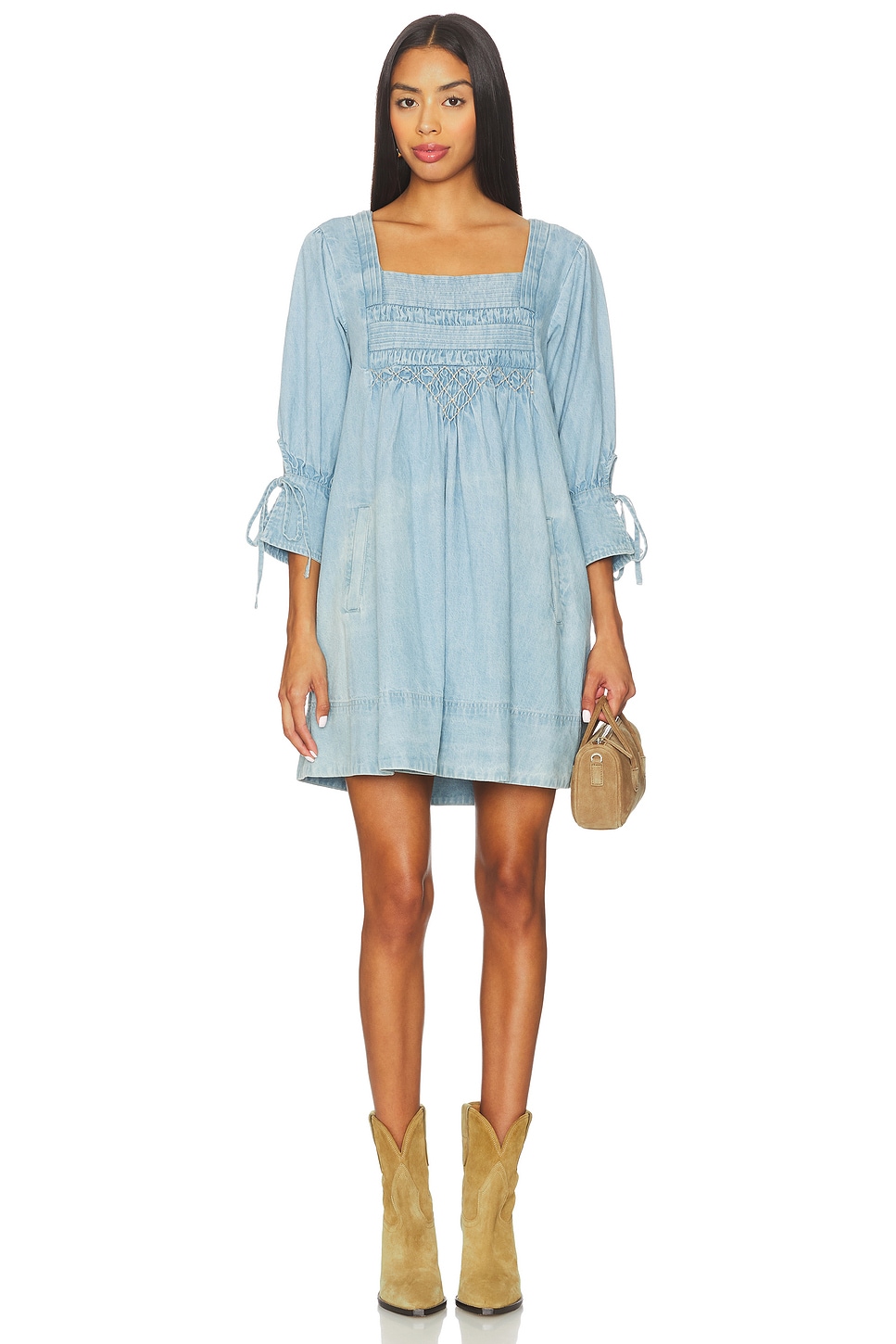 white christmas dresses Free People: Wilderado Denim Mini Dress main image 1