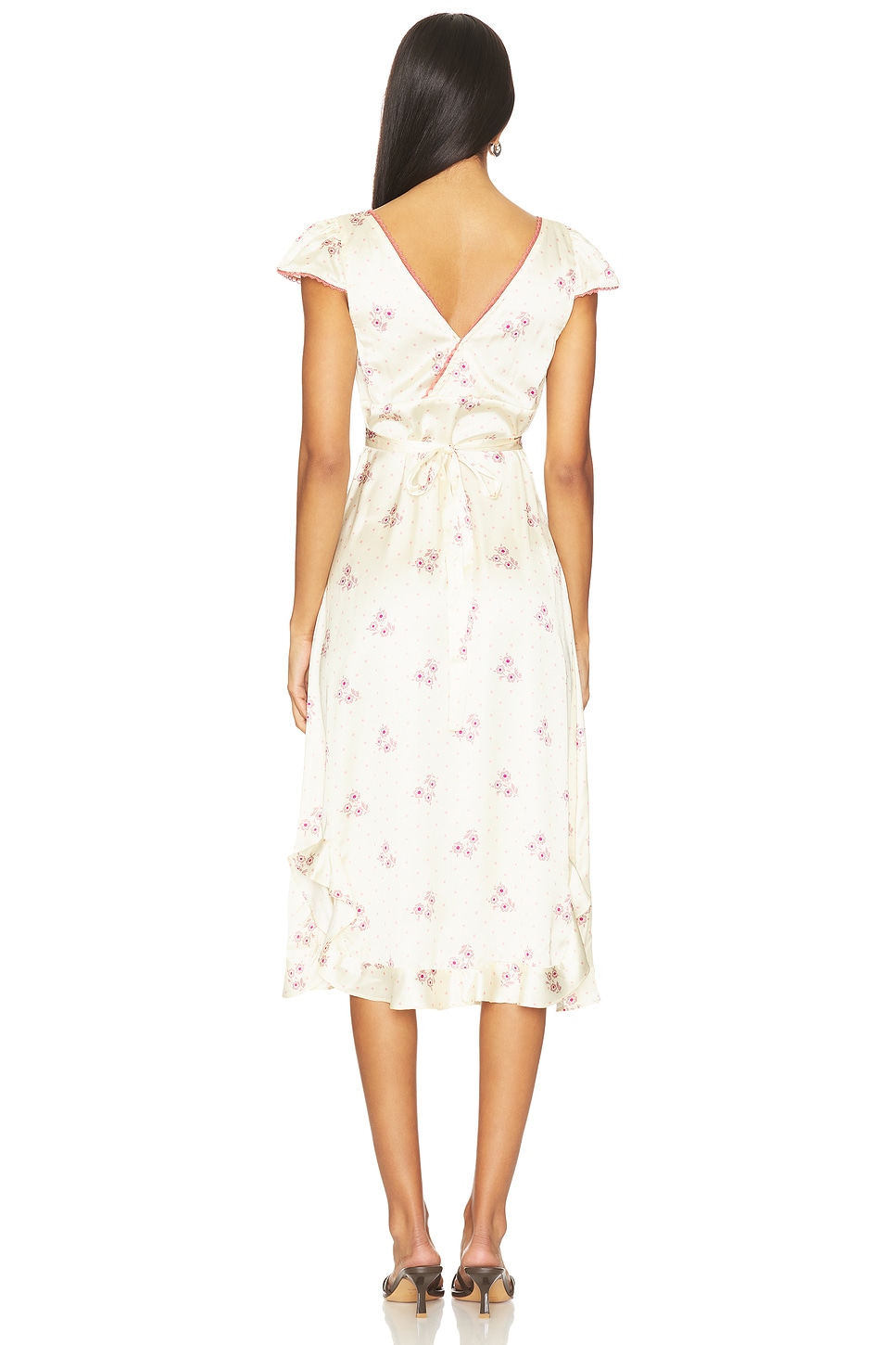 haven flared midi dress HOPE FOR FLOWERS - FLARED DRESS IN CHAMBRAY FLORAL main image 1
