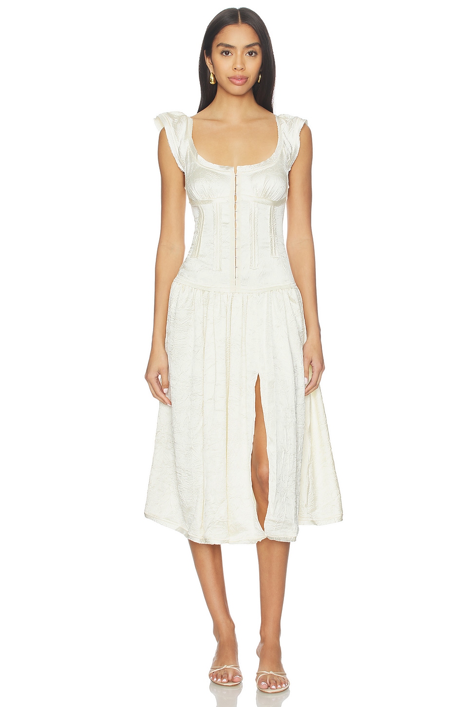 dresses with lace back La Femme Open Back Lace Gown in Black at Nordstrom, Size 6 main image 1