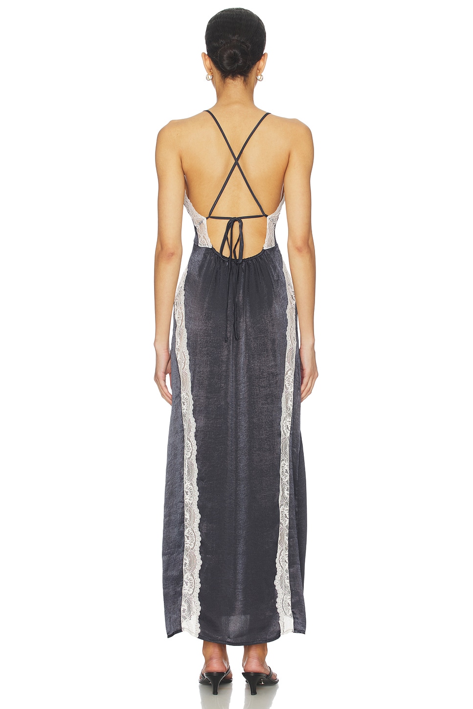 Free People Some Kind Of Love Maxi Slip Dress in Black Combo | REVOLVE