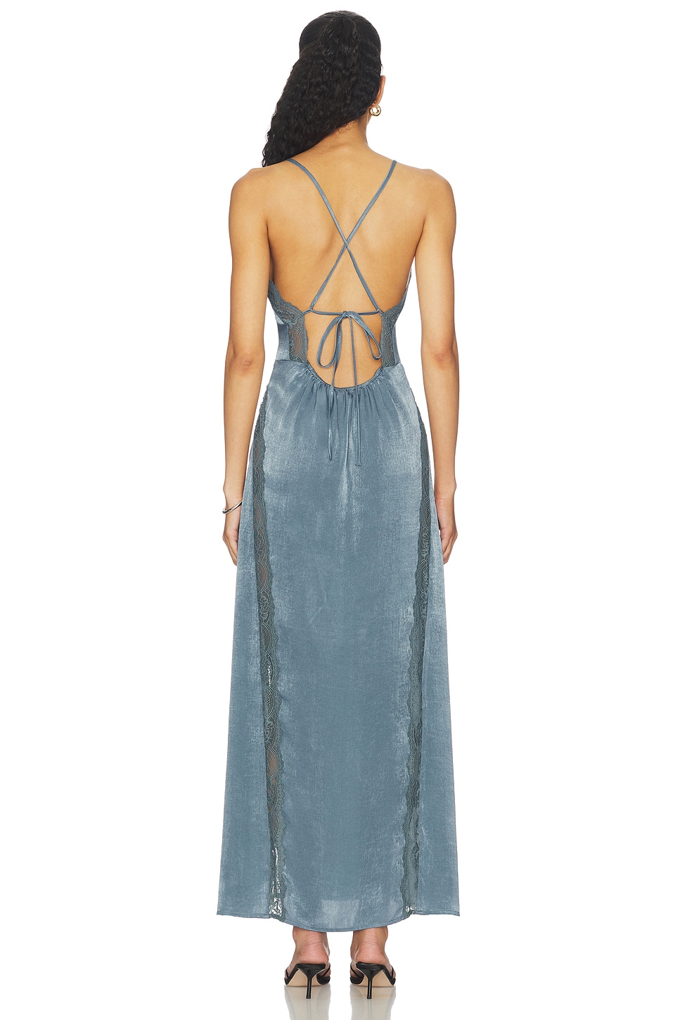 Free People X Intimately Some Kind Of Love Maxi Slip in Storm