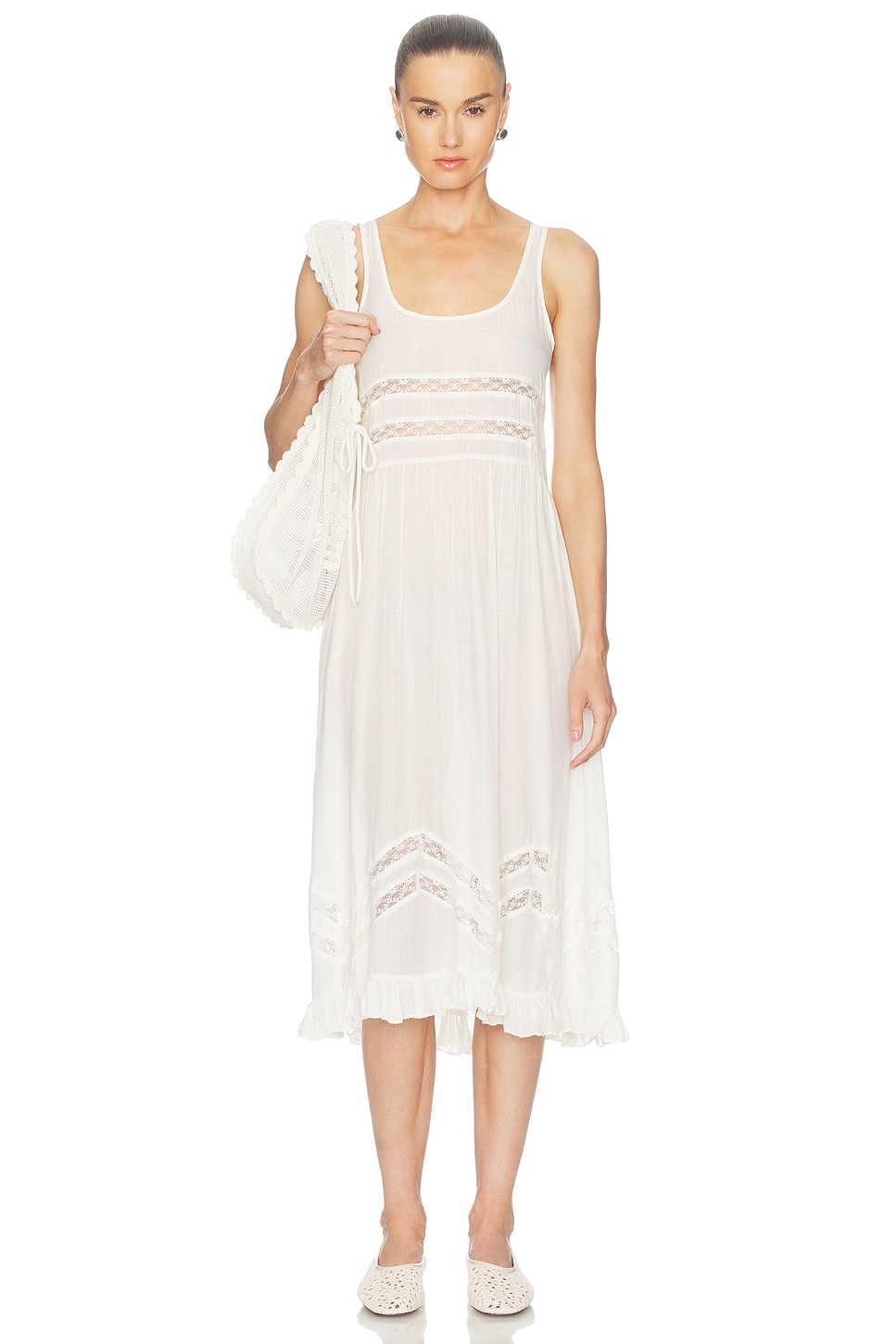 X Intimately Voile And Lace Midi Dress