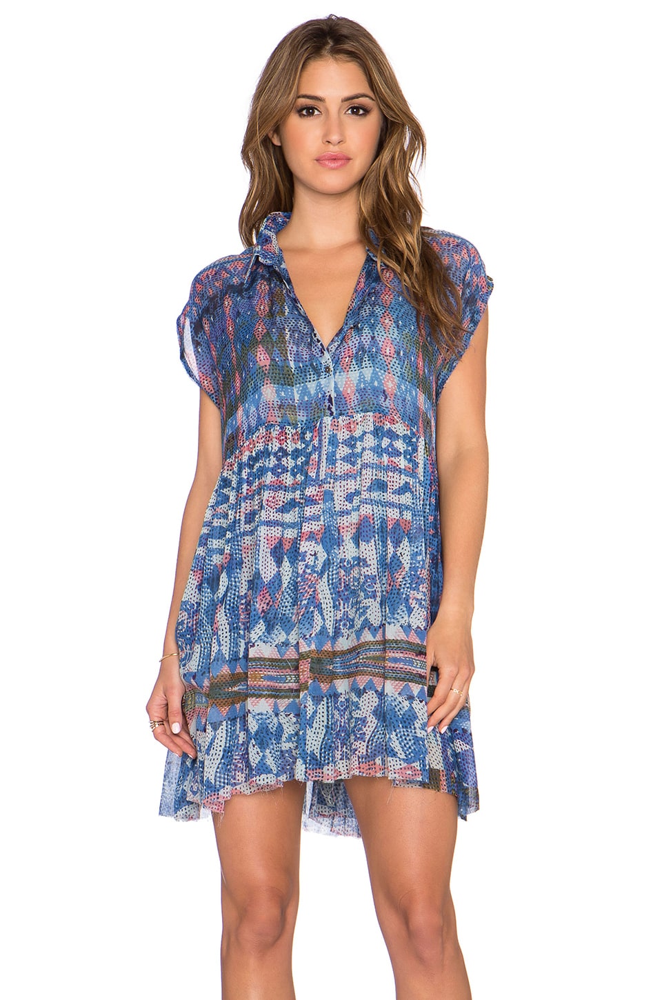 Free People Empire Extreme Shirtdress in Marine Combo | REVOLVE