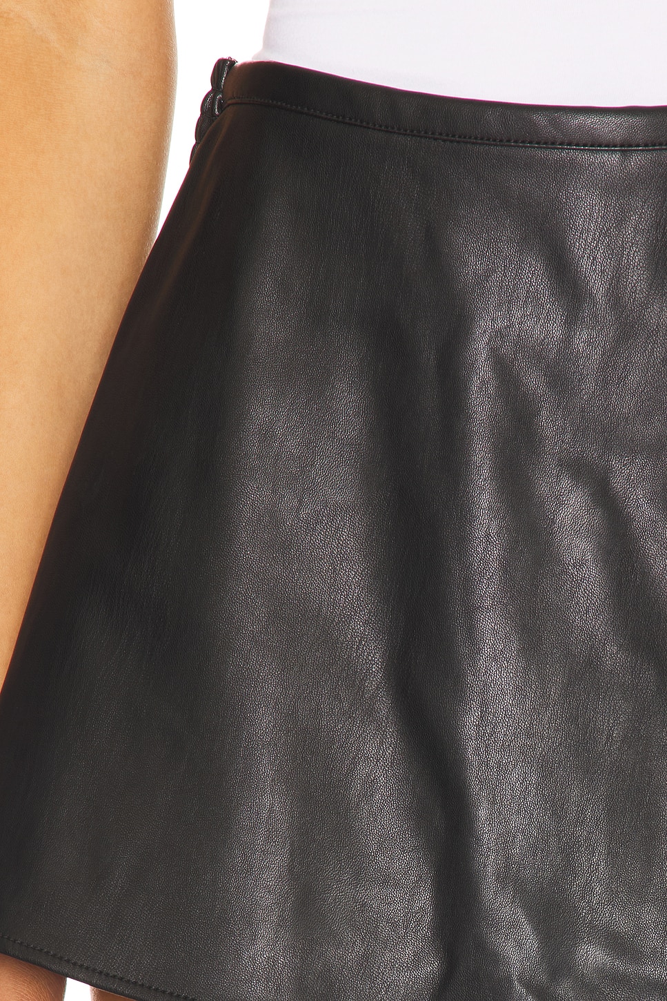 x We The Free Paradise Found Faux Leather Skort In Black