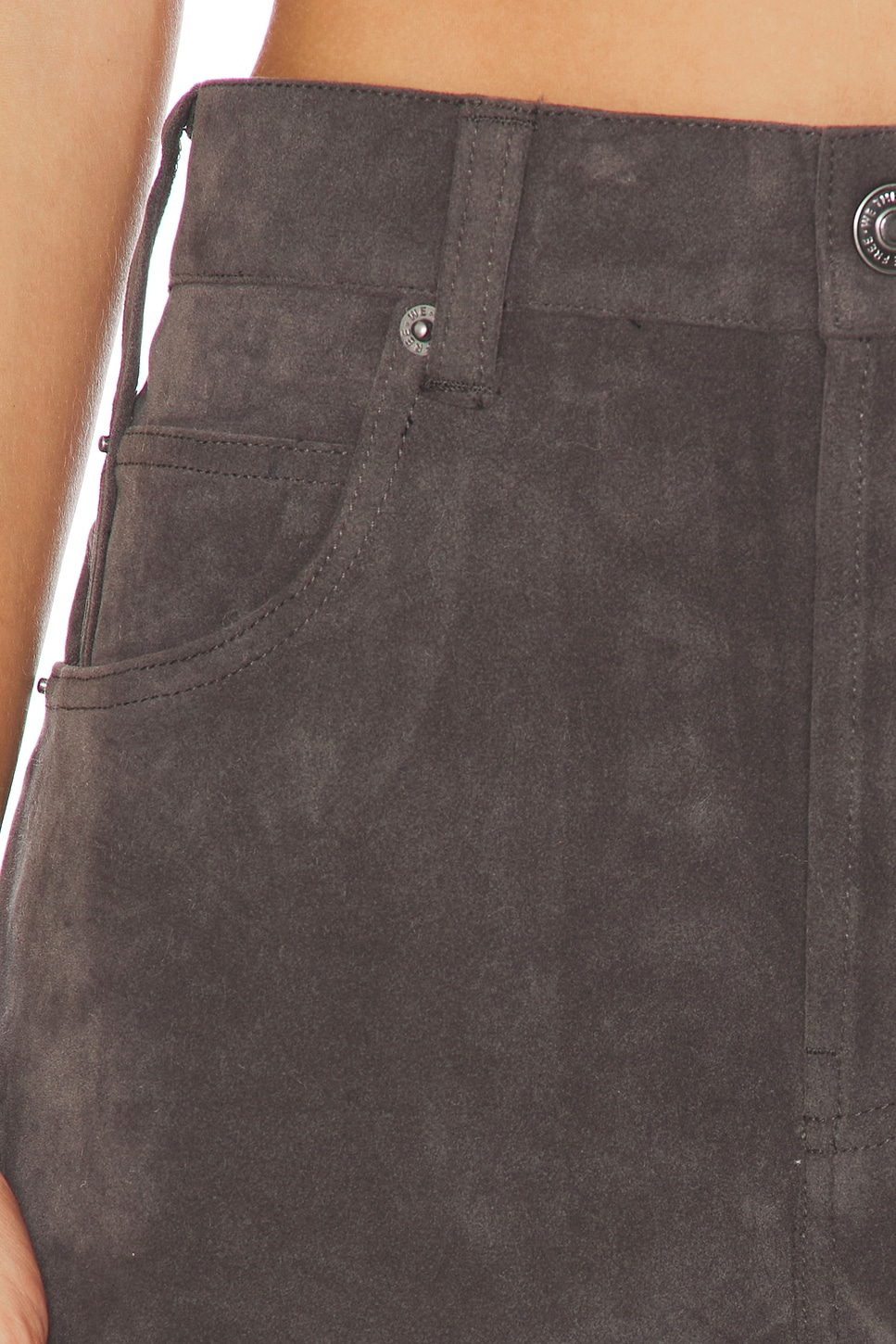 x We The Free Tippi Faux Suede Short In Dark Grey