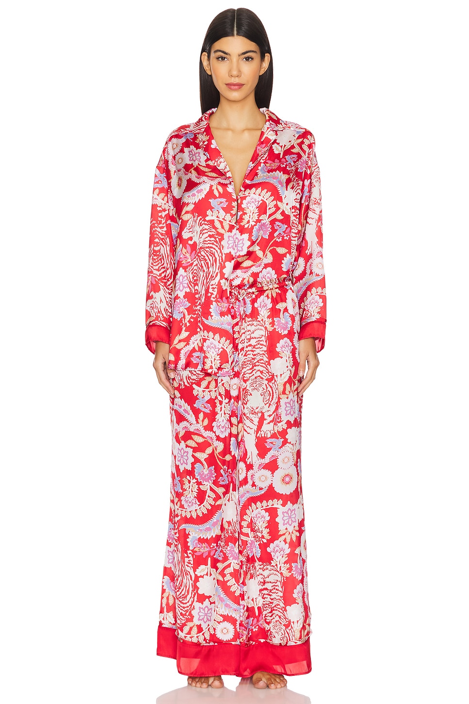 Free People x Intimately FP Dreamy Days Pajama Set In Flame Red 