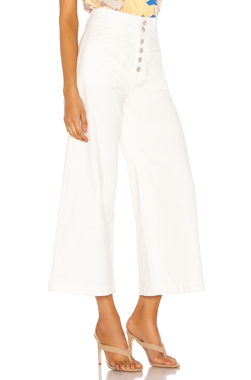 Free People Colette Wide Leg in Ivory | REVOLVE