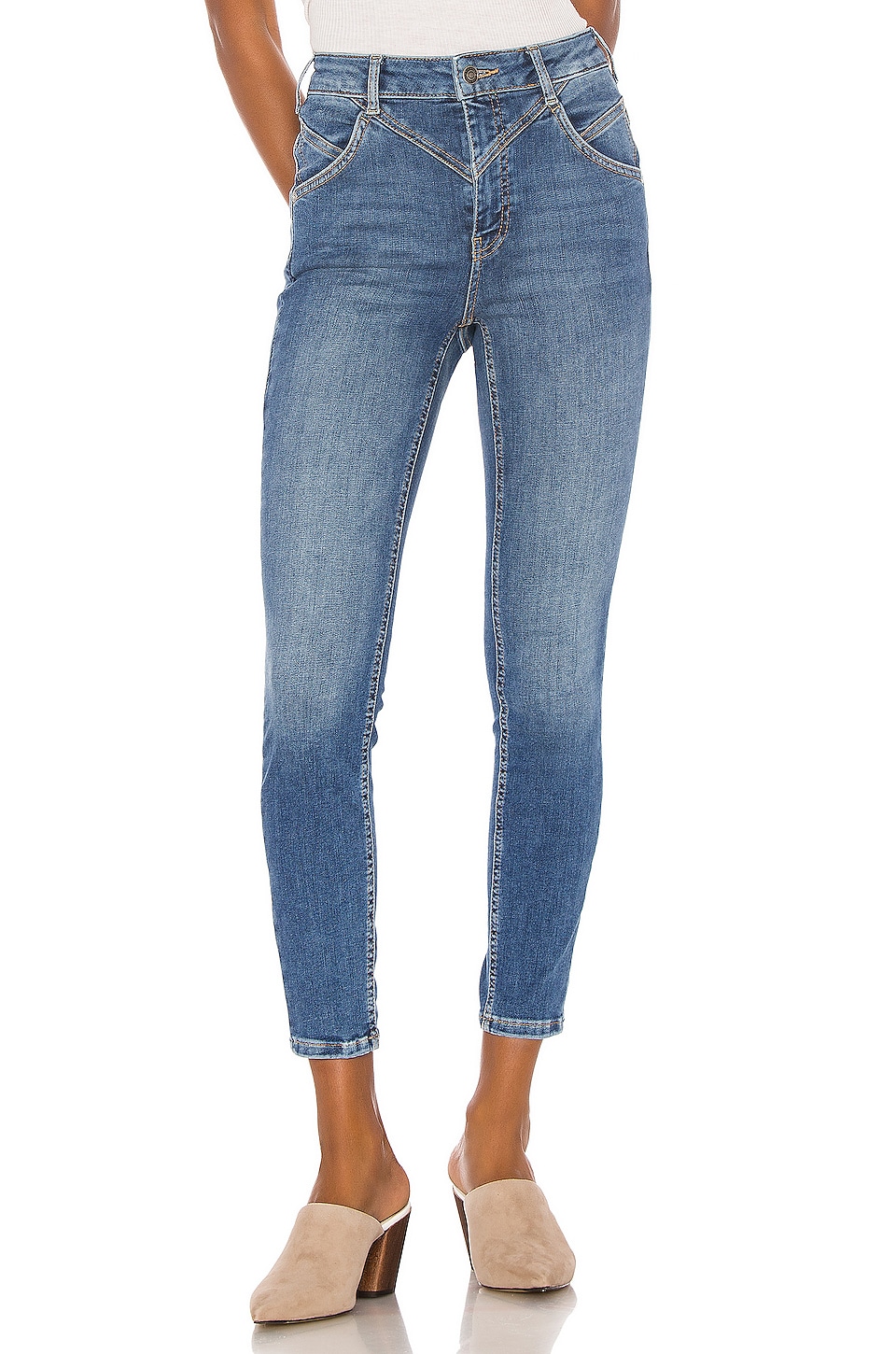 Free People Riley Seamed Skinny in Blue 
