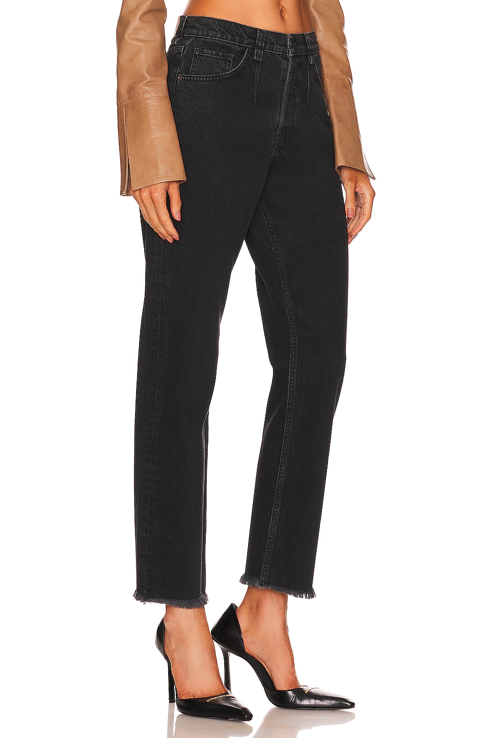 Free People x Care FP A New Day Mid Jean in Black