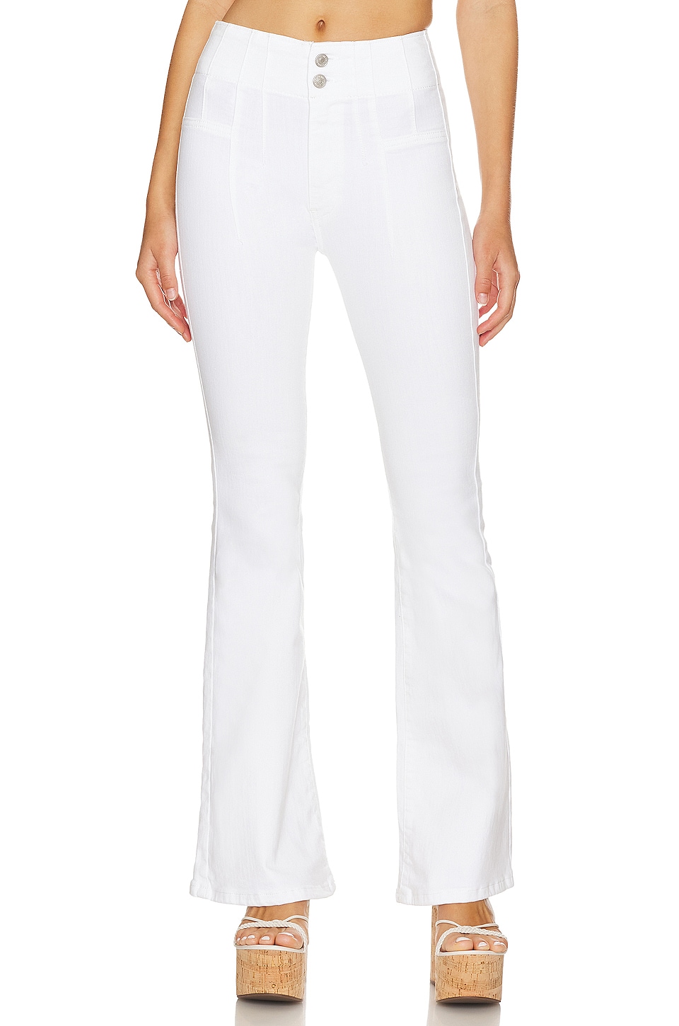 Free People Jayde Flare Stretch Pant - Women's Pants in Pure White