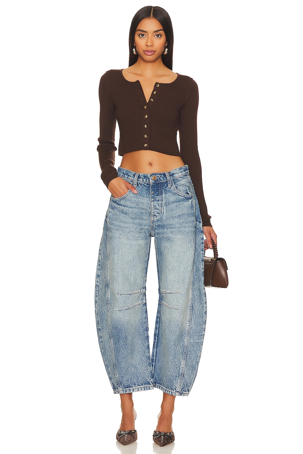Good Luck Mid Rise Barrel Jeans | Ultra Light Beam Good Luck Mid Rise Barrel Jeans | Ultra Light Beam