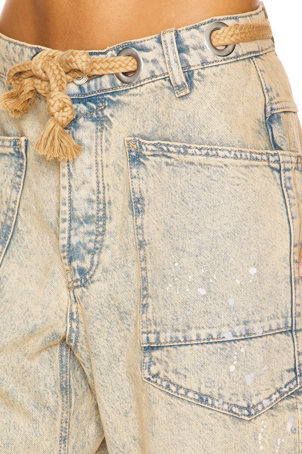 Moxie Low Slung Pull On Barrel Wide Leg