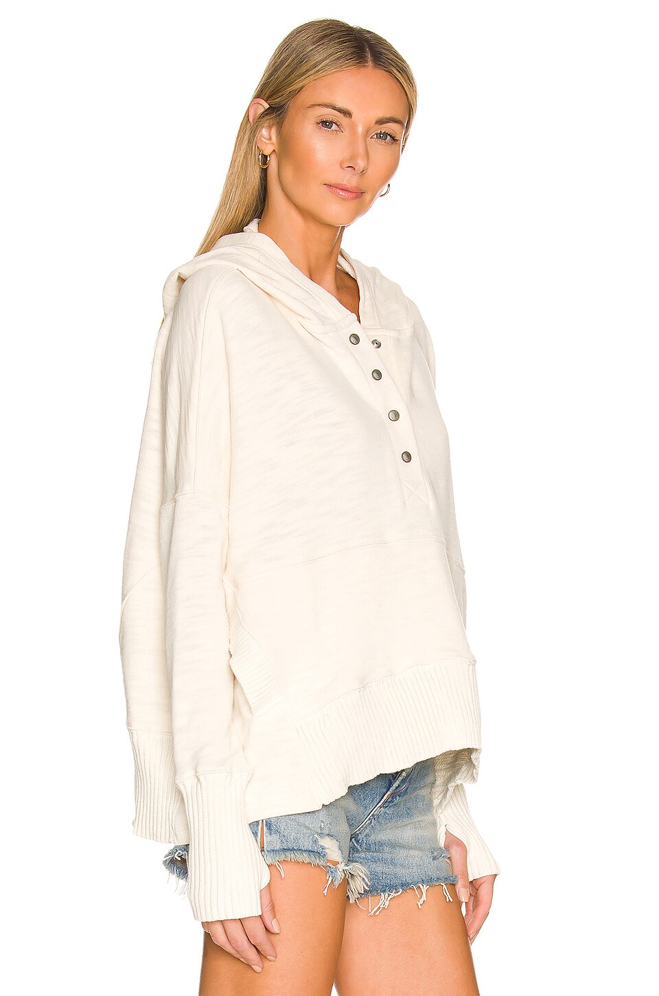 Free People X FP Movement Solid Honey Dove Pullover in Brushed Sail