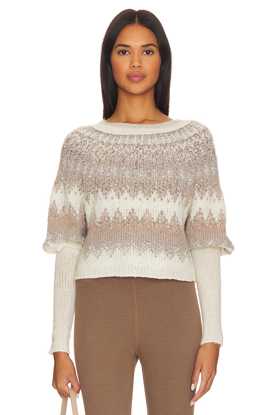 Image 1 of Home For The Holidays Pullover in Shades Of Cream