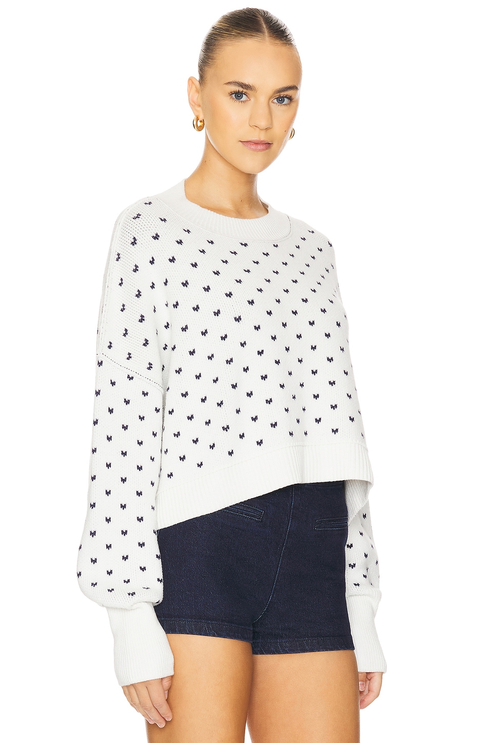 Free People Pattern Easy Street Crop Sweater thumbnail