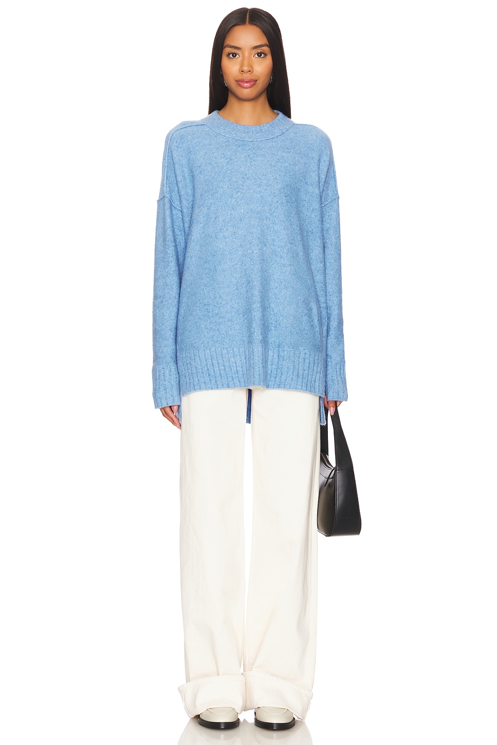 Free People Phoebe Pullover in Waterfall Heather | REVOLVE
