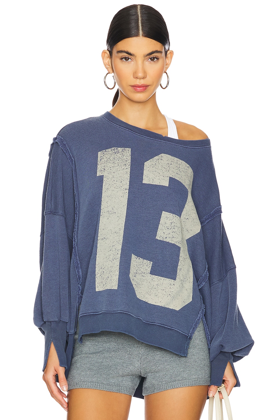 Free People x We The Free Graphic Camden Sweatshirt In Navy