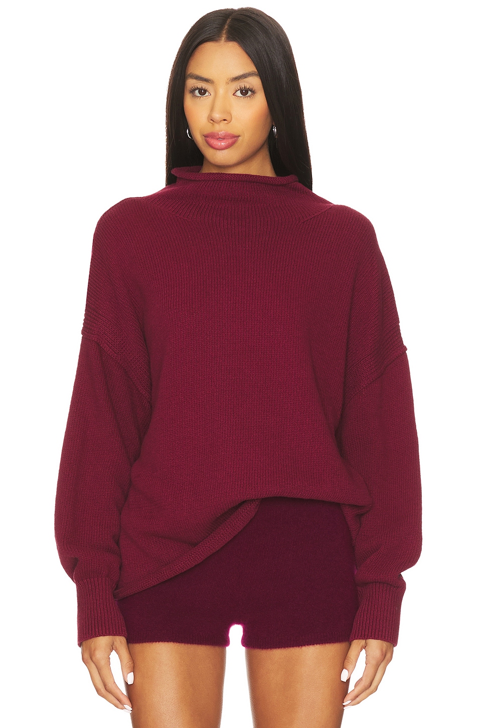 x We The Free Torres Roll Neck Sweater In Sugar Swizzle