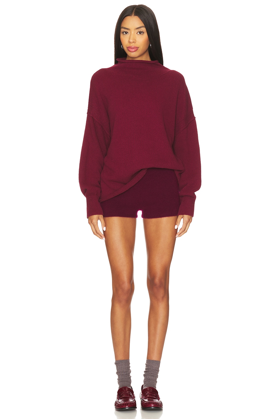 x We The Free Torres Roll Neck Sweater In Sugar Swizzle