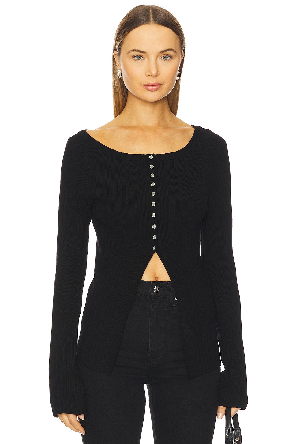 (取寄) フリーピープル レディース イースト サイド カーディガン Free People women East Side Cardigan Black Free People East Side Cardigan in Black | REVOLVE