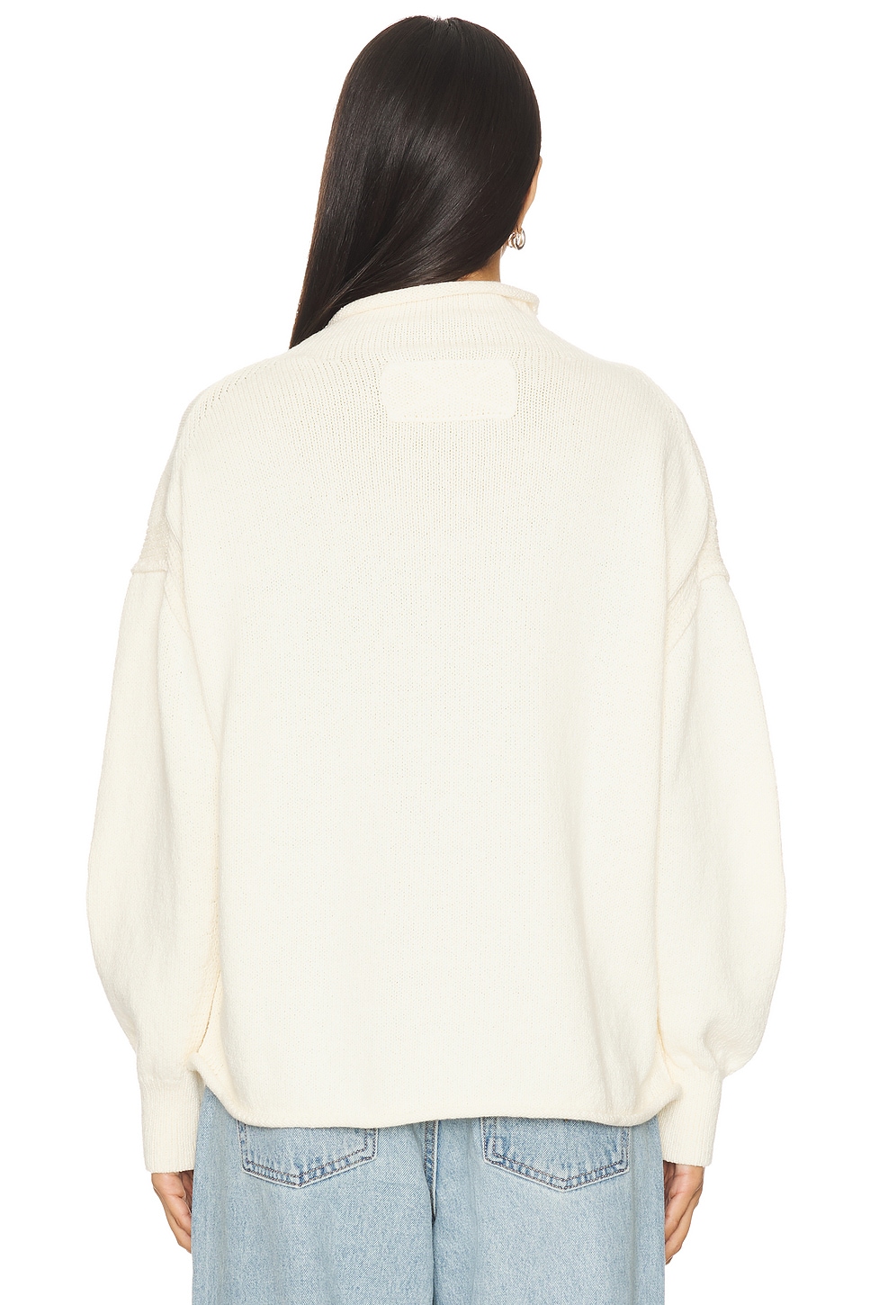 Free People x We The Free Torres Roll Neck Sweater In Sugar Swizzle
