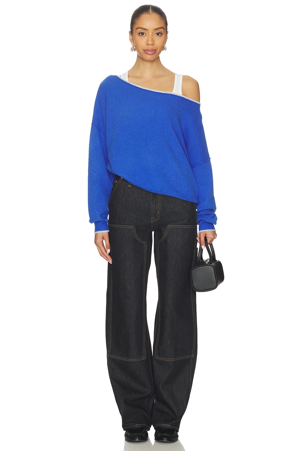 Free People See Me Pullover Sweater in Mazarine Combo | REVOLVE