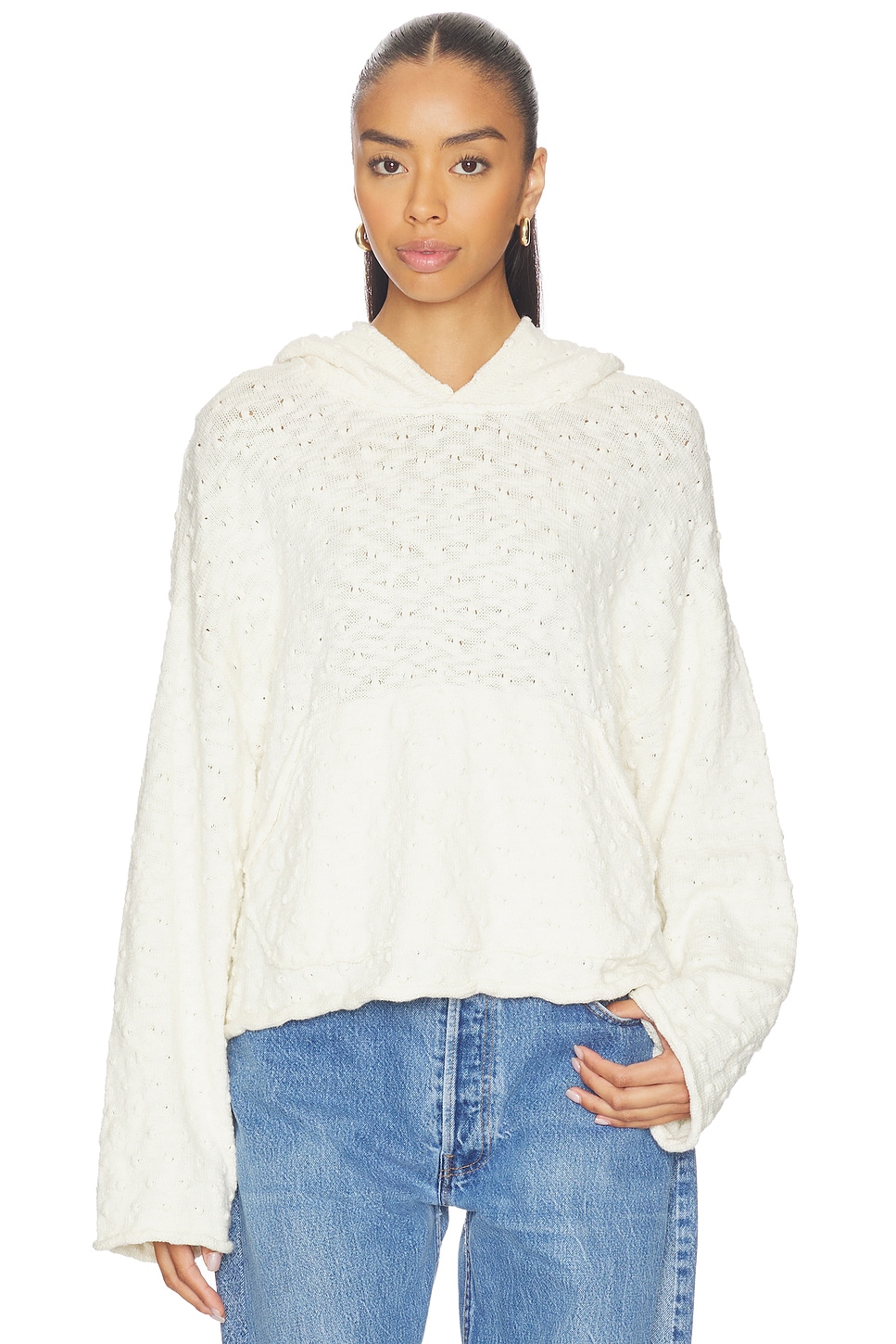 Free People Lake Side Hoodie in Marshmallow | REVOLVE