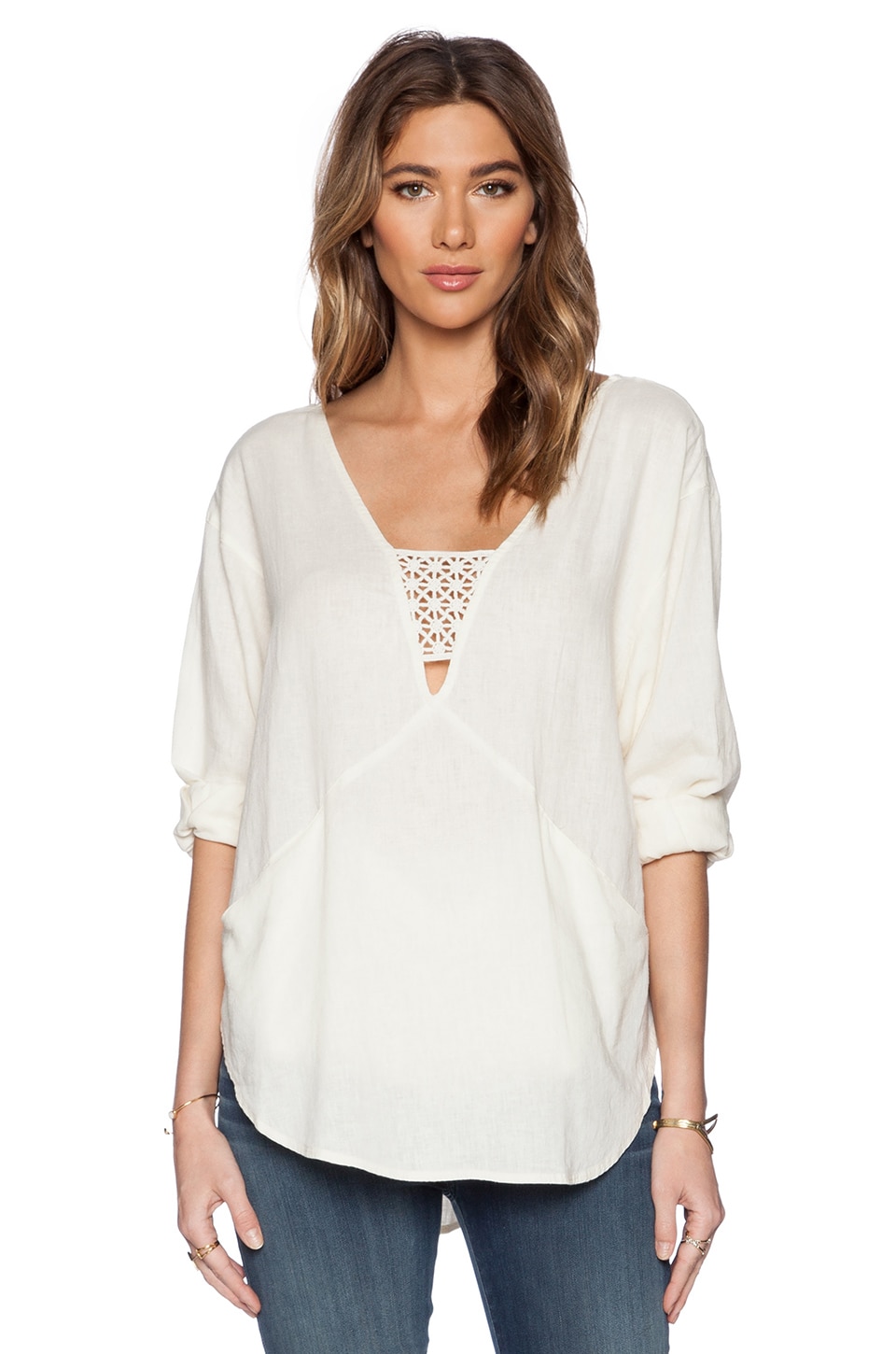 Free People Just Cruisin Pullover in Ivory | REVOLVE