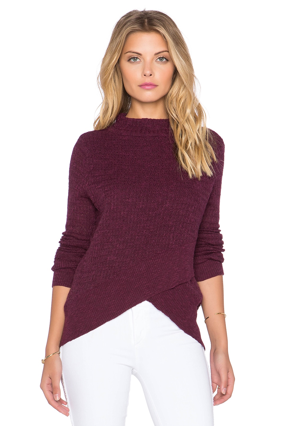 Free People Boho Wrap Sweater in Plum | REVOLVE