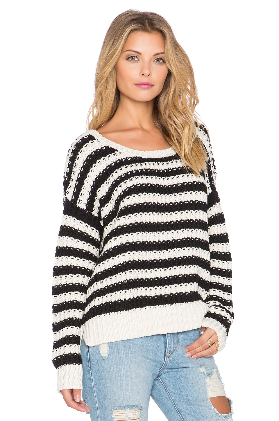 free people at the beach 毛衣 – ivory black combo | revolve